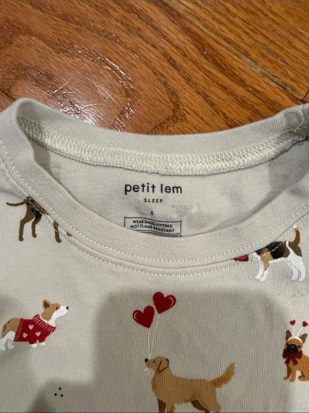 Petit Lem Long Sleeved Puppy Print Pajama Set Size 5 NEW